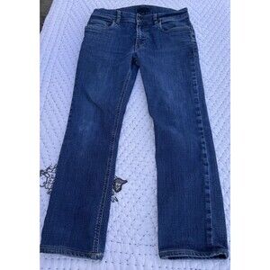 PRADA Milano Luxury Mens Blue Cotton Denim Tight Fit Jeans Sz 30x26 * hemmed*